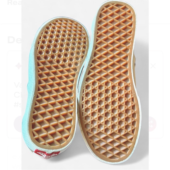 Vans Mustard and White Checkered Slip-On Flats - Picture 3 of 6